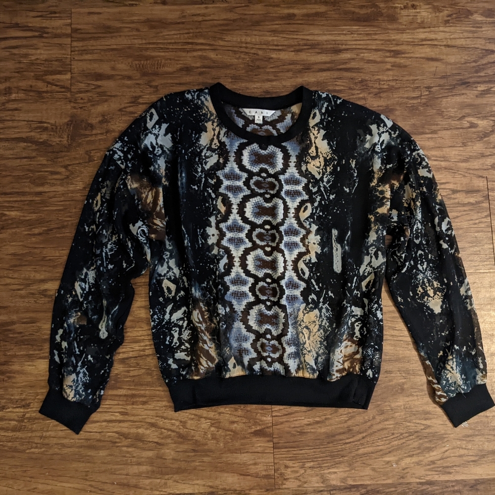 CAbi Sheer Long Sleeve Top